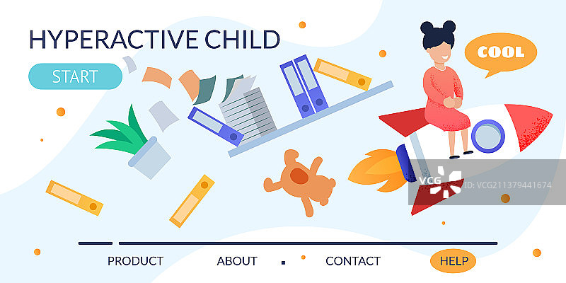 乘坐火箭的比喻着陆页上的好动儿童图片素材