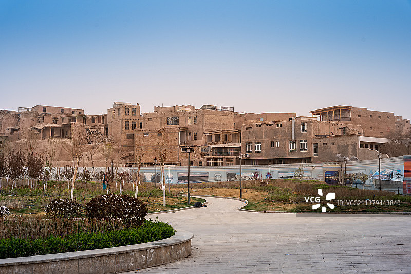 喀什古城高台民居图片素材