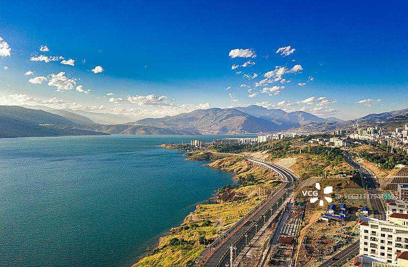 巧家县滨江大道图片素材