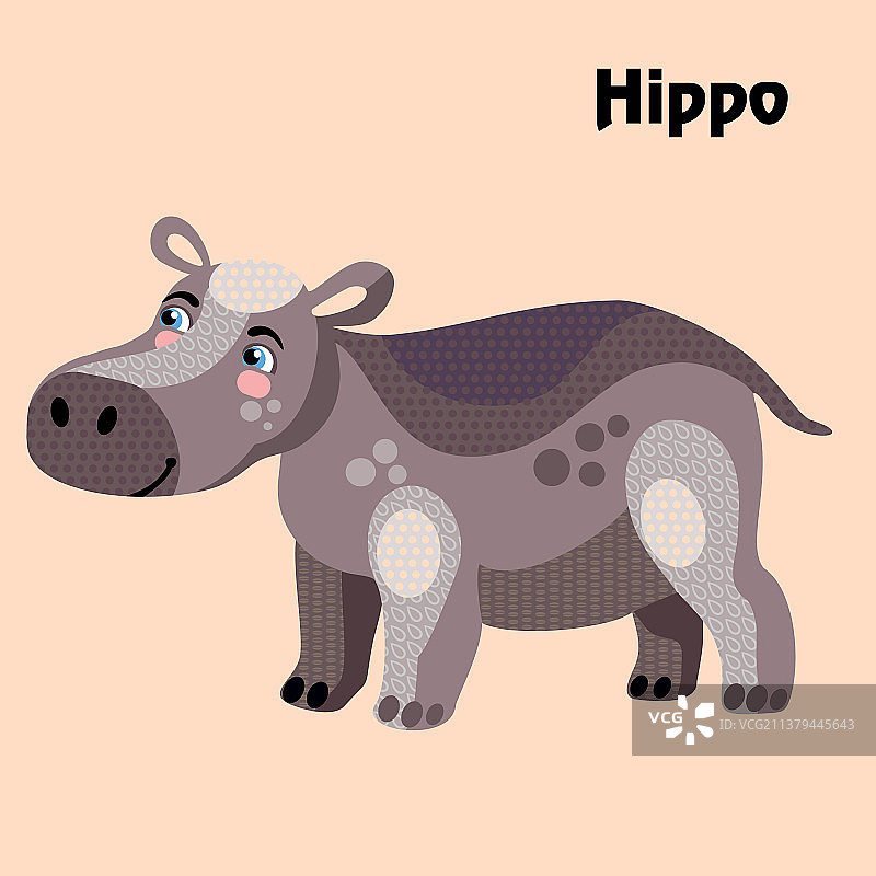 卡通河马图片素材