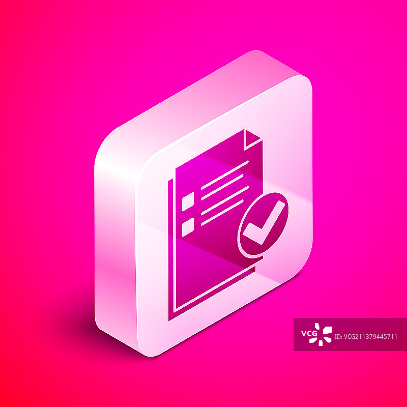 2.5D文档和复选标记图标图片素材