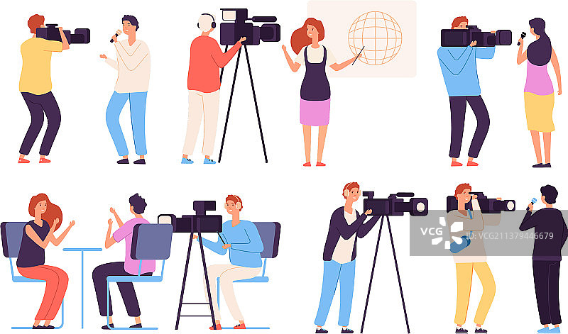 记者角色新闻广播员图片素材