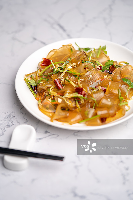 东北特色凉菜大拉皮图片素材