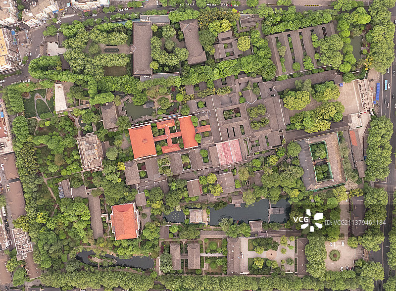 南京总统府春景航拍图图片素材