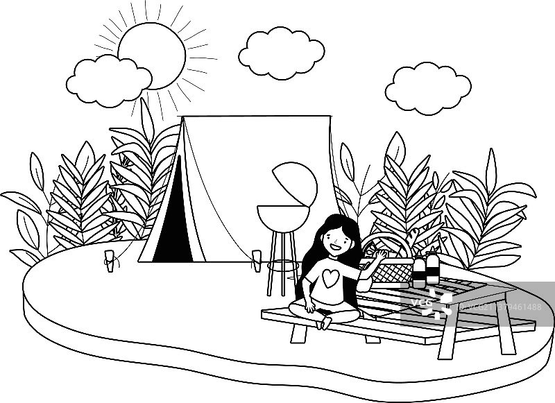 帐篷和露营设计图片素材