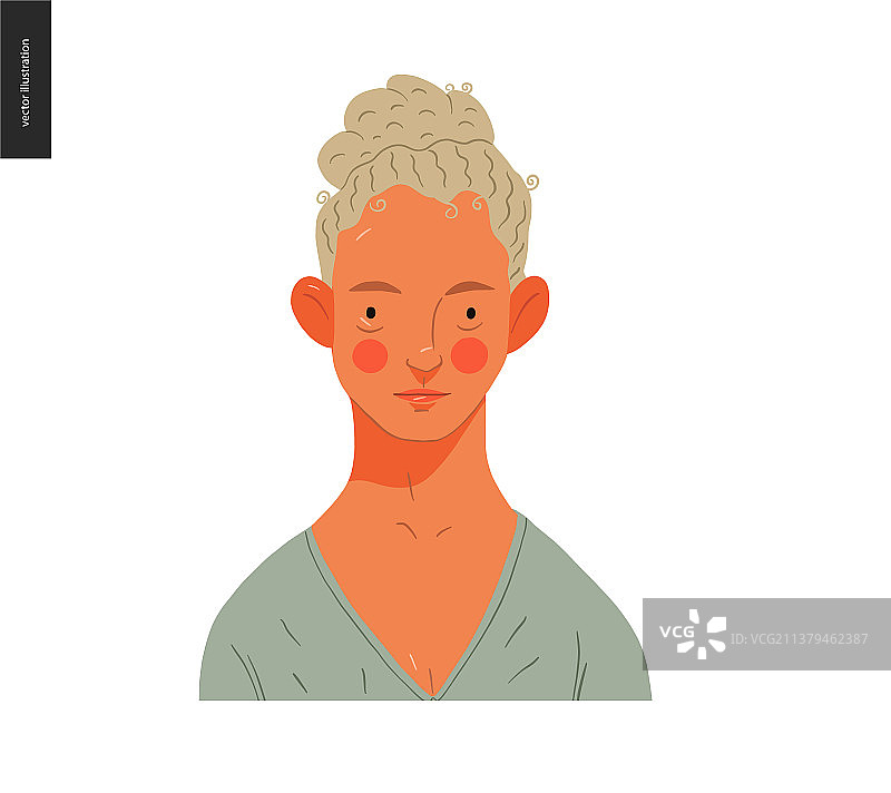 人物肖像：金发女人图片素材