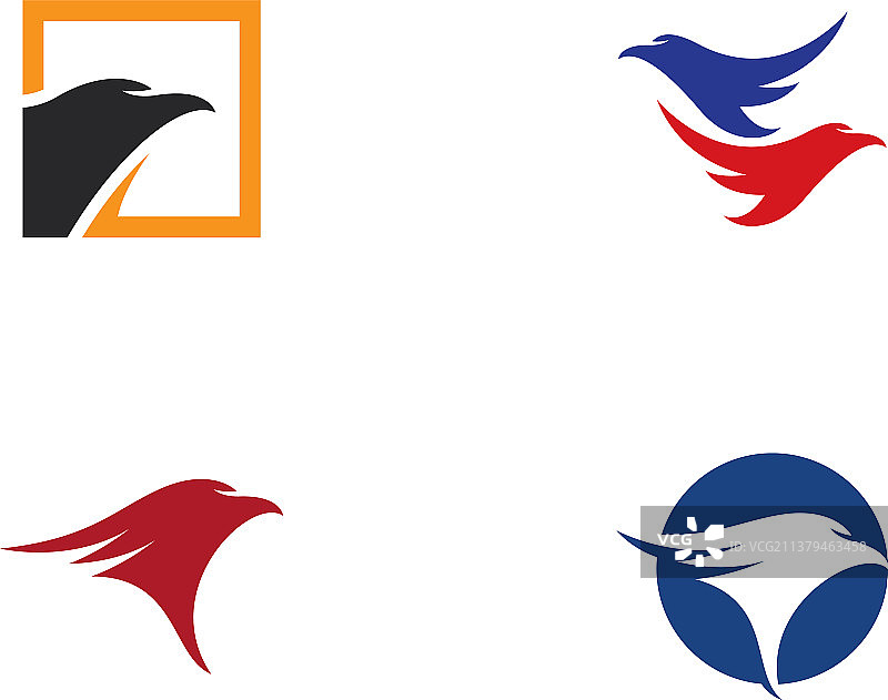 猎鹰鹰鸟标志模板图片素材