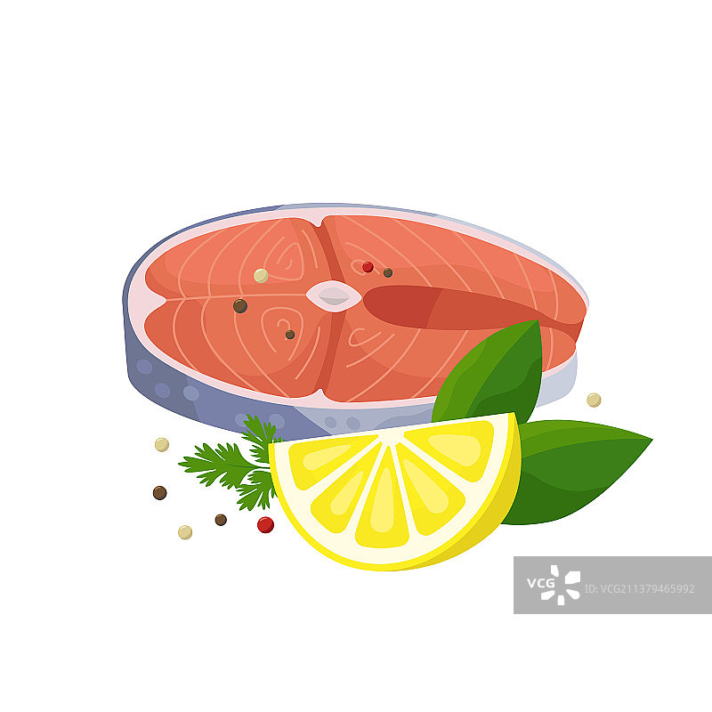柠檬香料三文鱼排图片素材