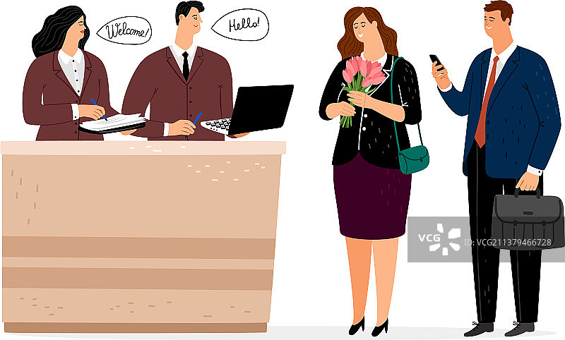 酒店办理入住登记图片素材