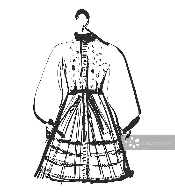 挂在衣架上的婚纱图片素材