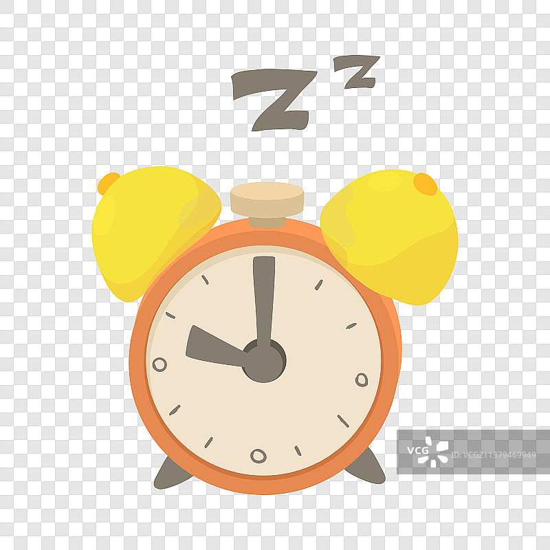 卡通风格闹钟图标图片素材