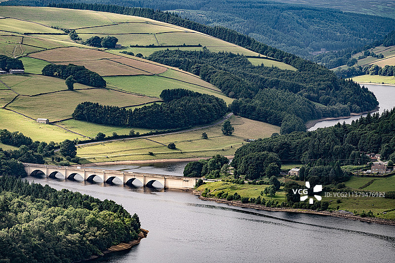 Bridge and fields图片素材