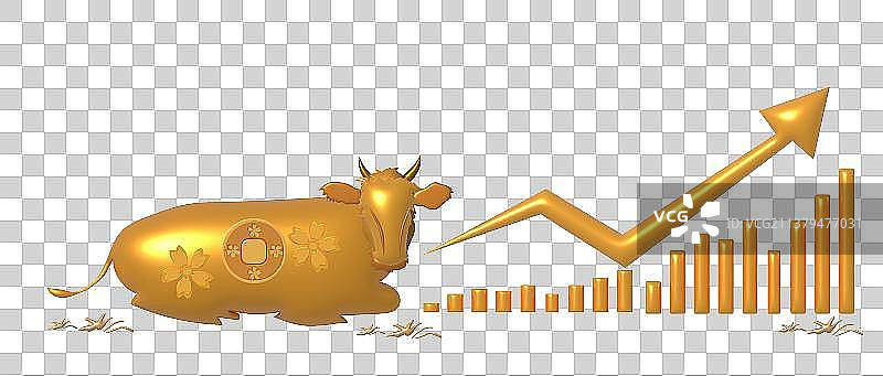 牛市股票股价上涨的插画元素图片素材