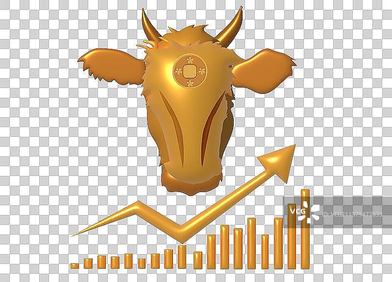 牛市股票股价上涨的插画元素图片素材