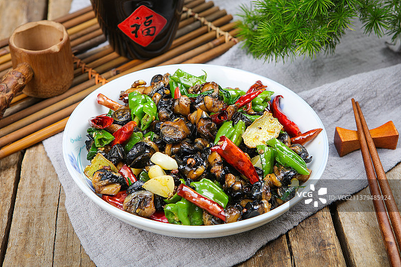 香辣田螺肉图片素材