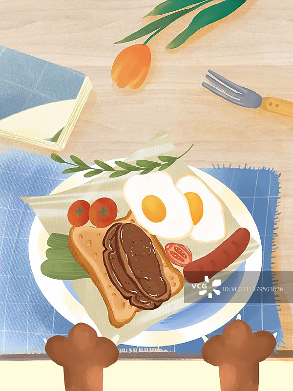 偷吃下午餐的猫咪图片素材