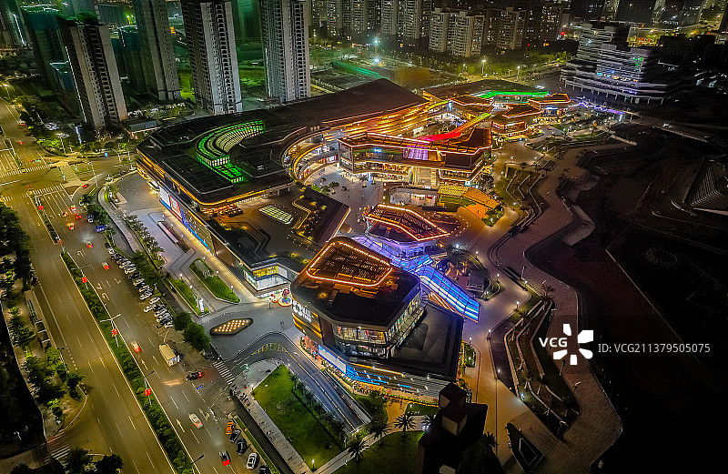珠海 金湾 华发商都 夜景  金湾华发商都图片素材