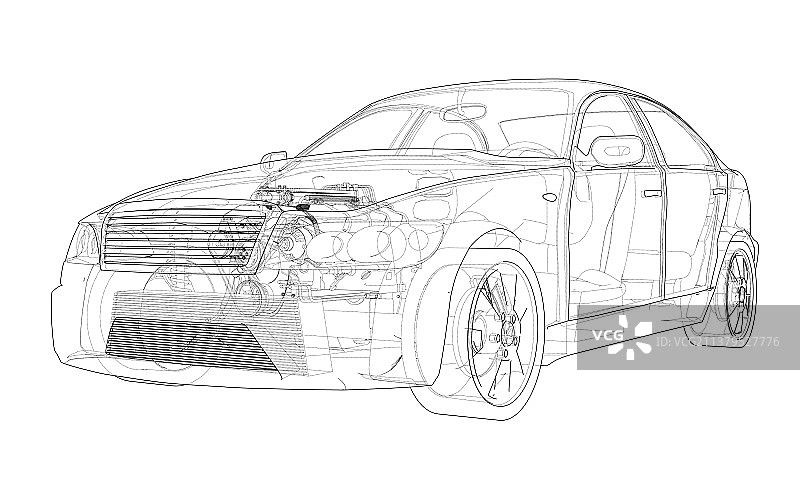 概念车3D渲染图片素材