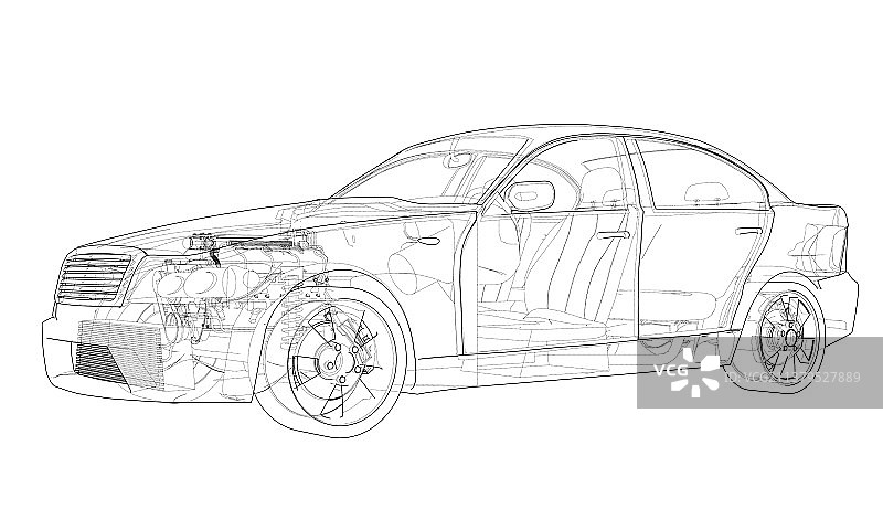 概念车3D渲染图片素材