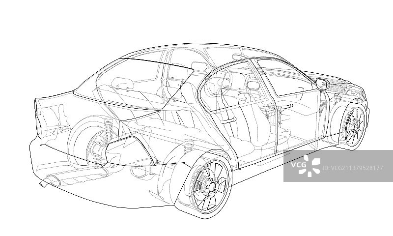概念车3D渲染图片素材