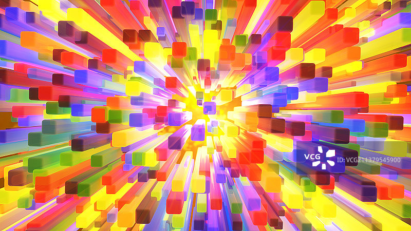 彩色立方体矩阵抽象概念背景图片素材