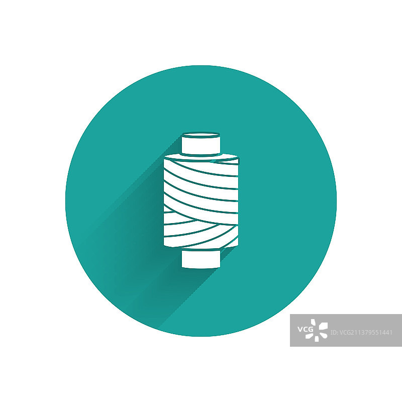 线轴上的白色缝纫线图标图片素材