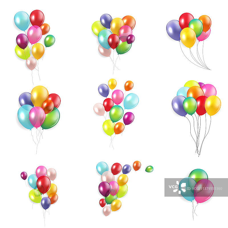 气球生日快乐概念图片素材