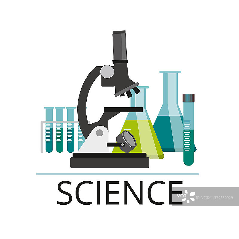 实验室显微镜和试管图片素材