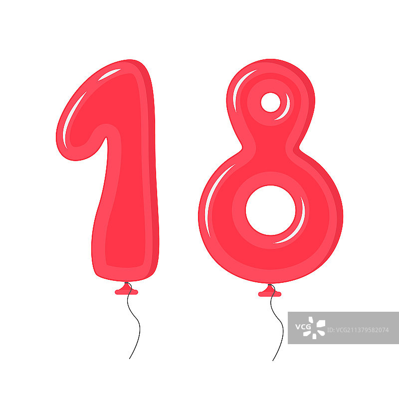 十八岁生日装饰气球图片素材