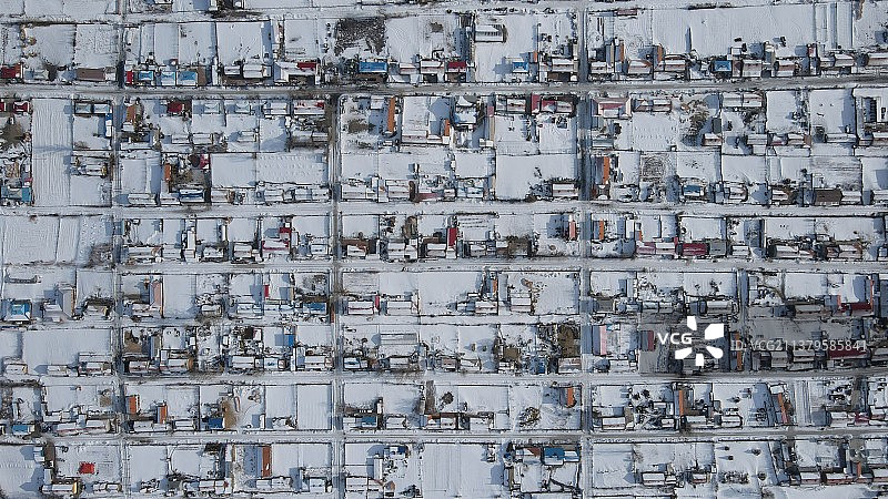 雪中村落图片素材