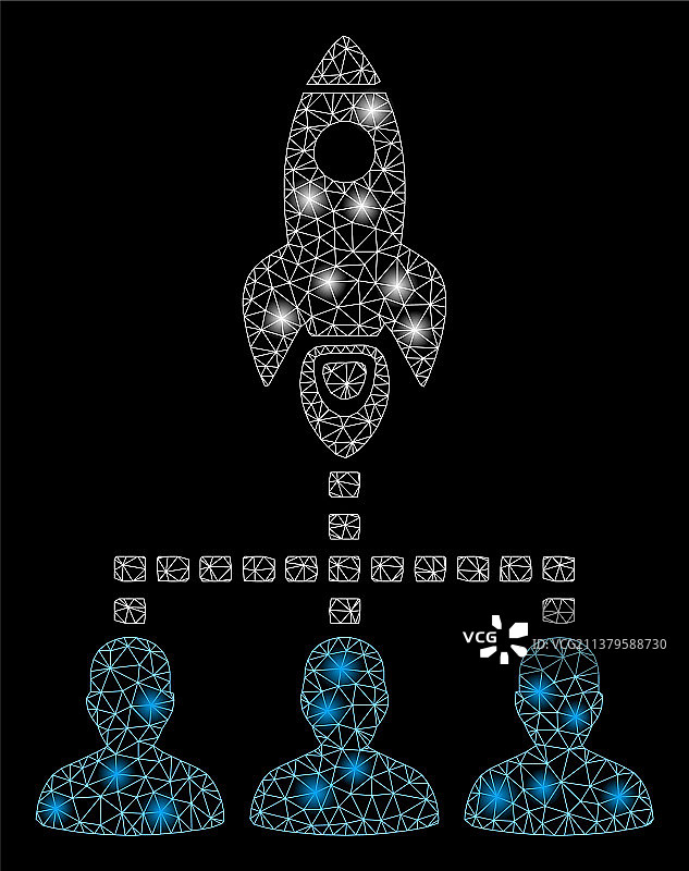 网状火箭太空社区图片素材