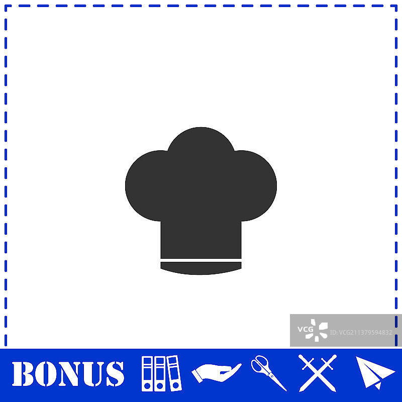 扁平风格厨师帽图标图片素材