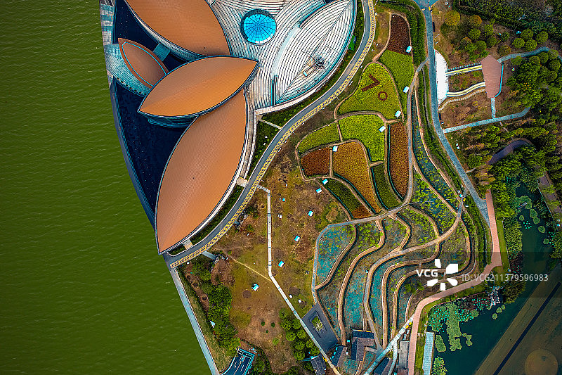 国庆70周年的隆平水稻博物馆图片素材