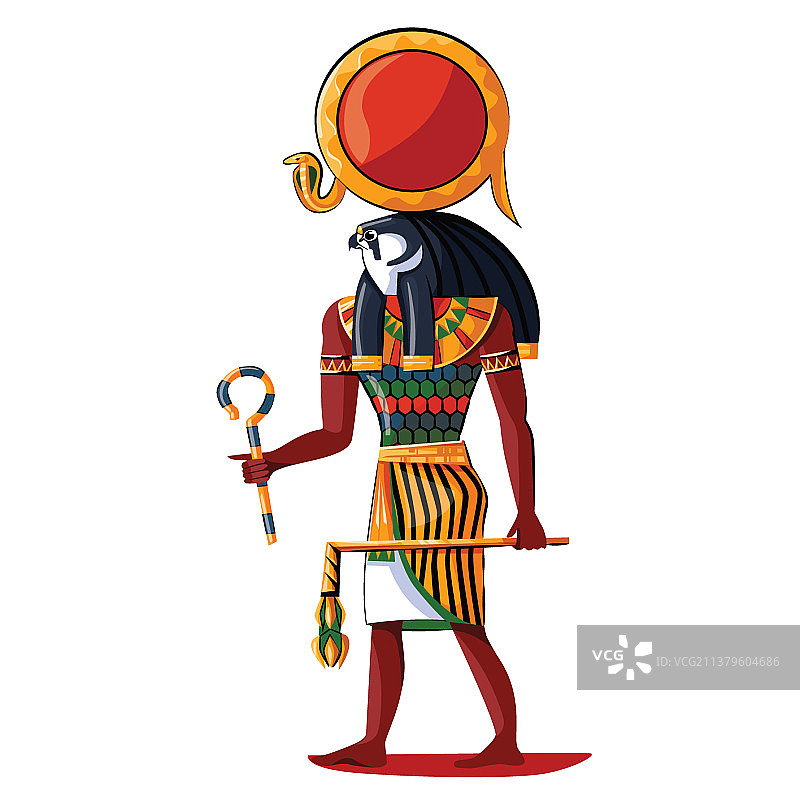 古埃及太阳神拉卡通形象图片素材