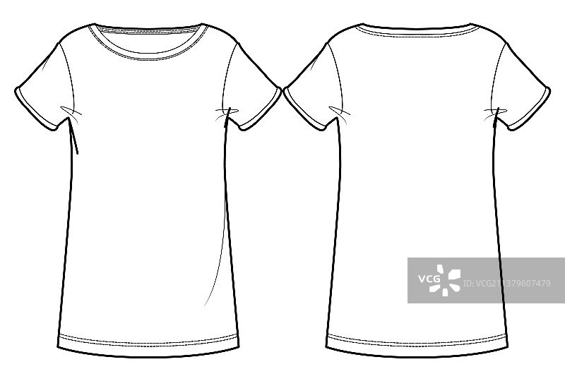 基础款女士T恤图片素材