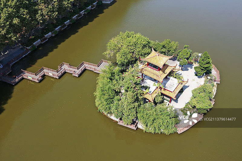 湖心岛+安徽省蚌埠市蚌山区津浦大塘公园图片素材
