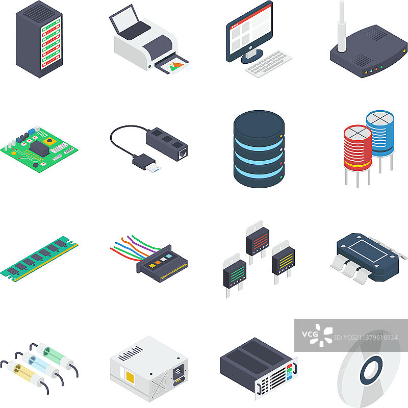 电脑硬件2.5D包图片素材