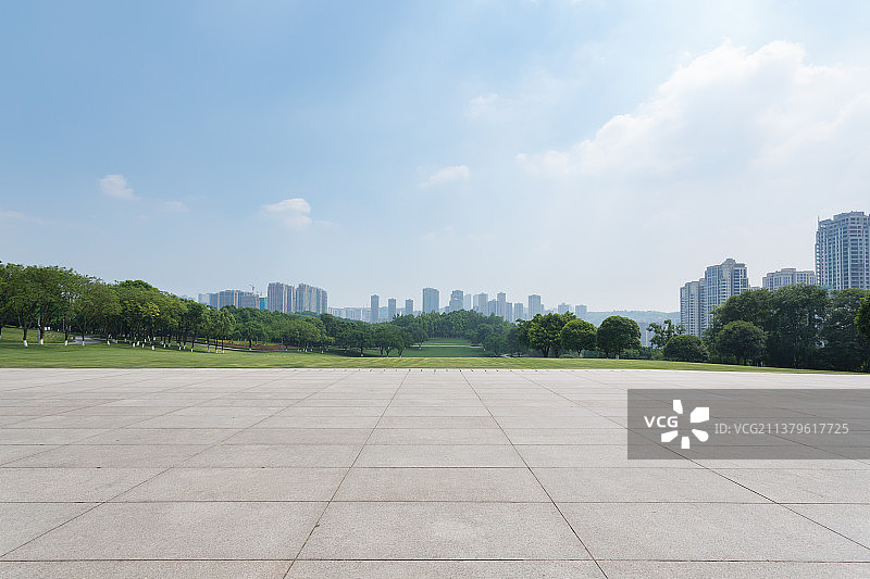 重庆中央公园的城市观景平台图片素材