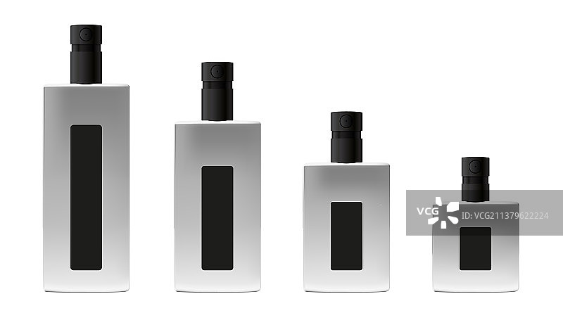 黑色喷嘴的金属香水瓶图片素材