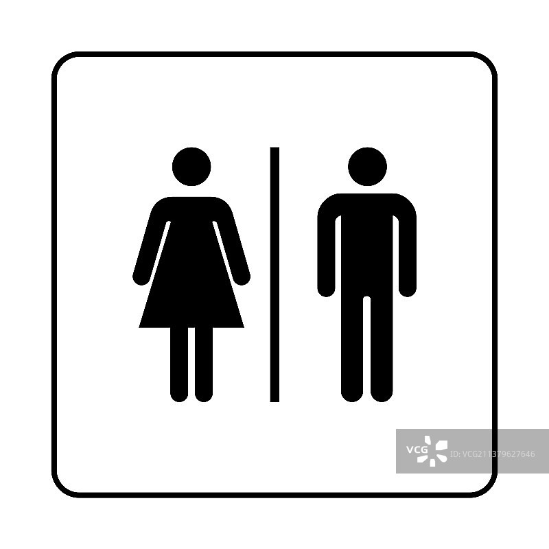 WC厕所门牌图标简约浴室牌图片素材