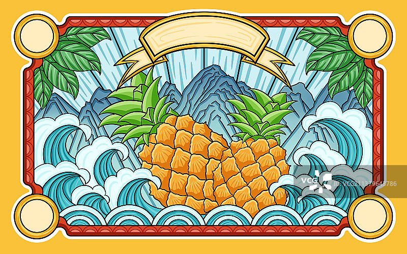 国潮包装插画图片素材