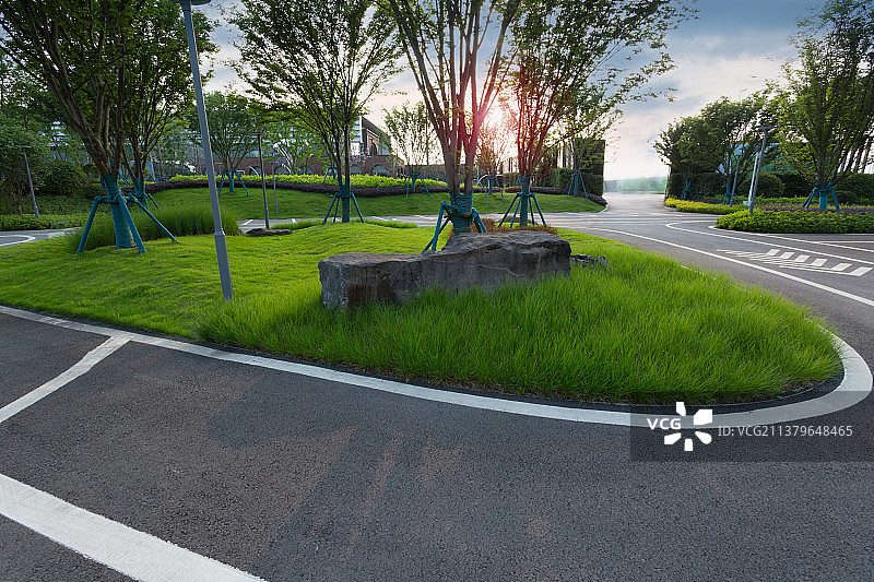 交通岛图片素材