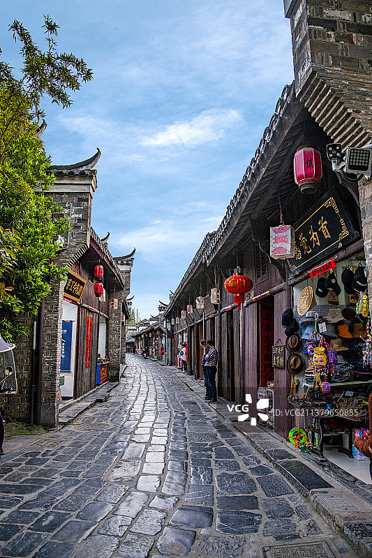 安徽合肥市三河古镇小巷图片素材