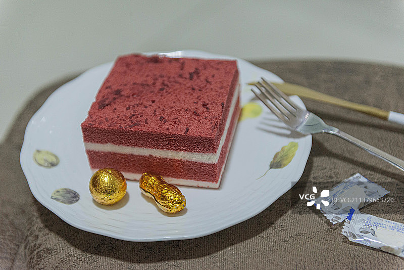 红丝绒蛋糕图片素材