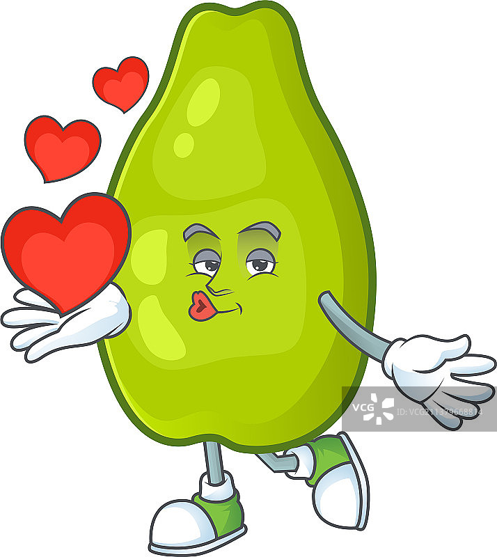 爱心木瓜卡通形象图片素材