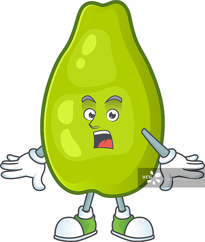 惊讶的木瓜卡通形象图片素材