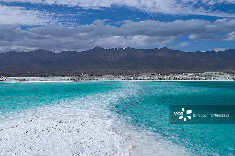 大柴旦翡翠湖图片素材