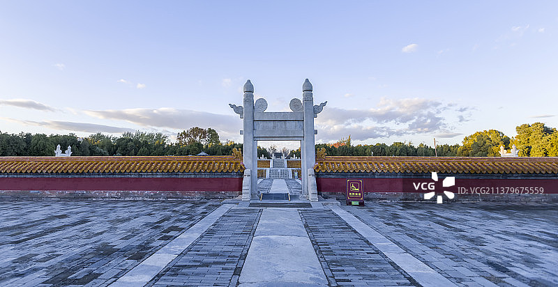 雪后北京地坛公园方泽坛图片素材