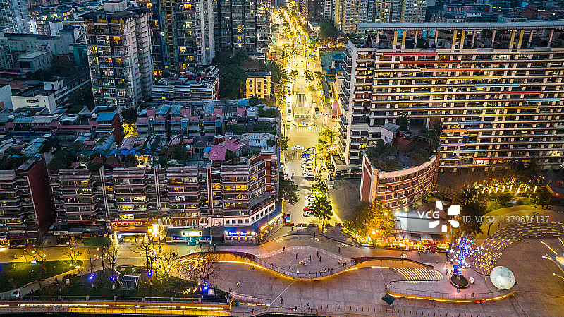 合江亭安顺廊桥夜景图片素材