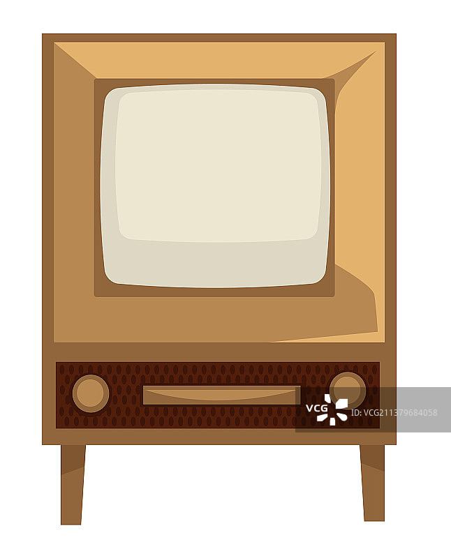 20世纪50年代风格的50年代复古电视机图片素材